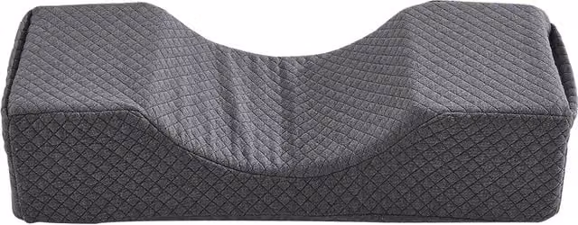 Livingandhome U-shaped Eyelash Extension Pillow with Side Pockets, Grey