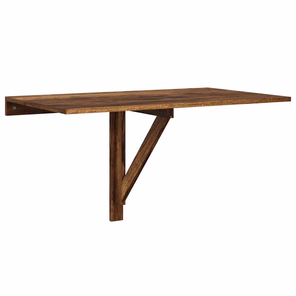 Berkfield Home Durable Folding Wall Table in Smoked Oak Brown, W/D/H: 100 x 60 x 56 cm – 3