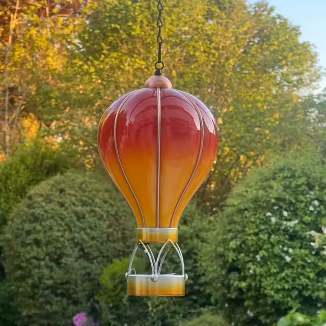 Betley Butterfly Red Solar LED Hanging Garden Light, Diameter: 20 cm