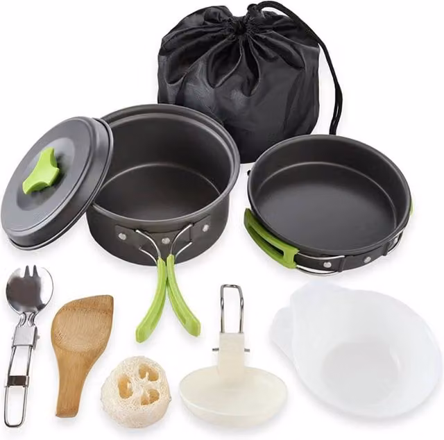 SPETLEK Black Anodised Aluminium Portable Camping Saucepan – 1