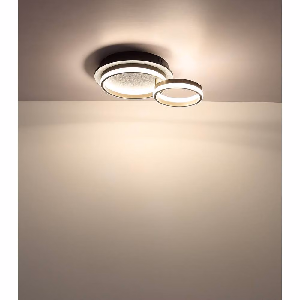 Globo Lighting Netlighting LED Semi Flush Ceiling Light in Black and Grey, 30W, 1200 lm, W/D/H: 47.2 x 34 x 14 cm – 6