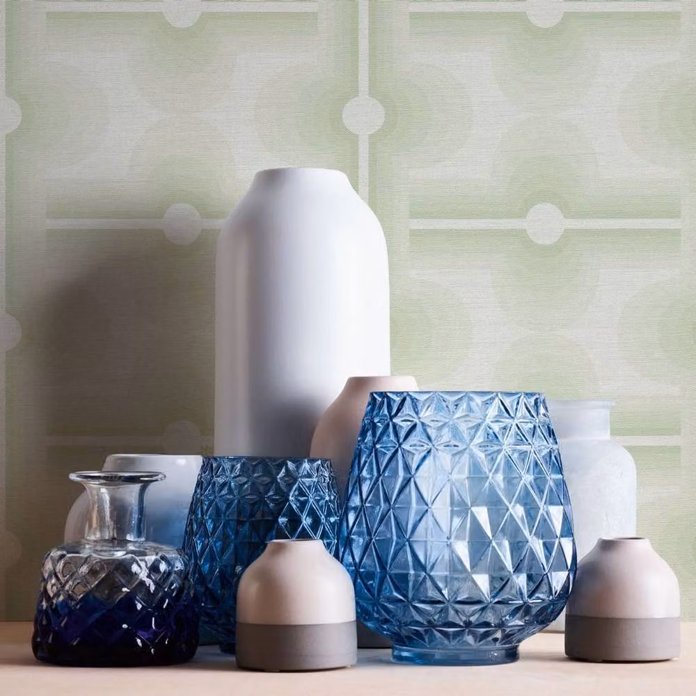 A.S. Création Retro Diamond Geometric Textured Vinyl Wallpaper in Green – 2