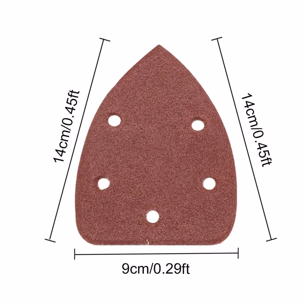 SPETLEK 40-Piece Mixed Detail Sander Sanding Sheets in Red and Brown – 2