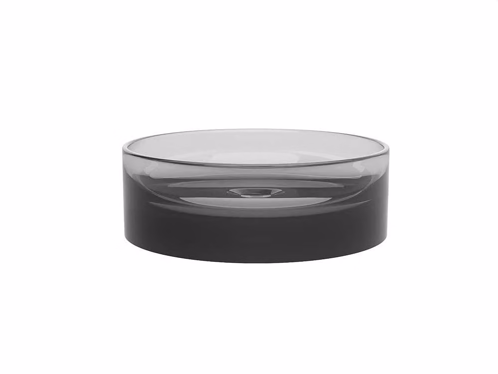 SPAVO Round Translucent Resin Countertop Basin, Grey, Diameter: 40 cm, Height: 13.5 cm – 2
