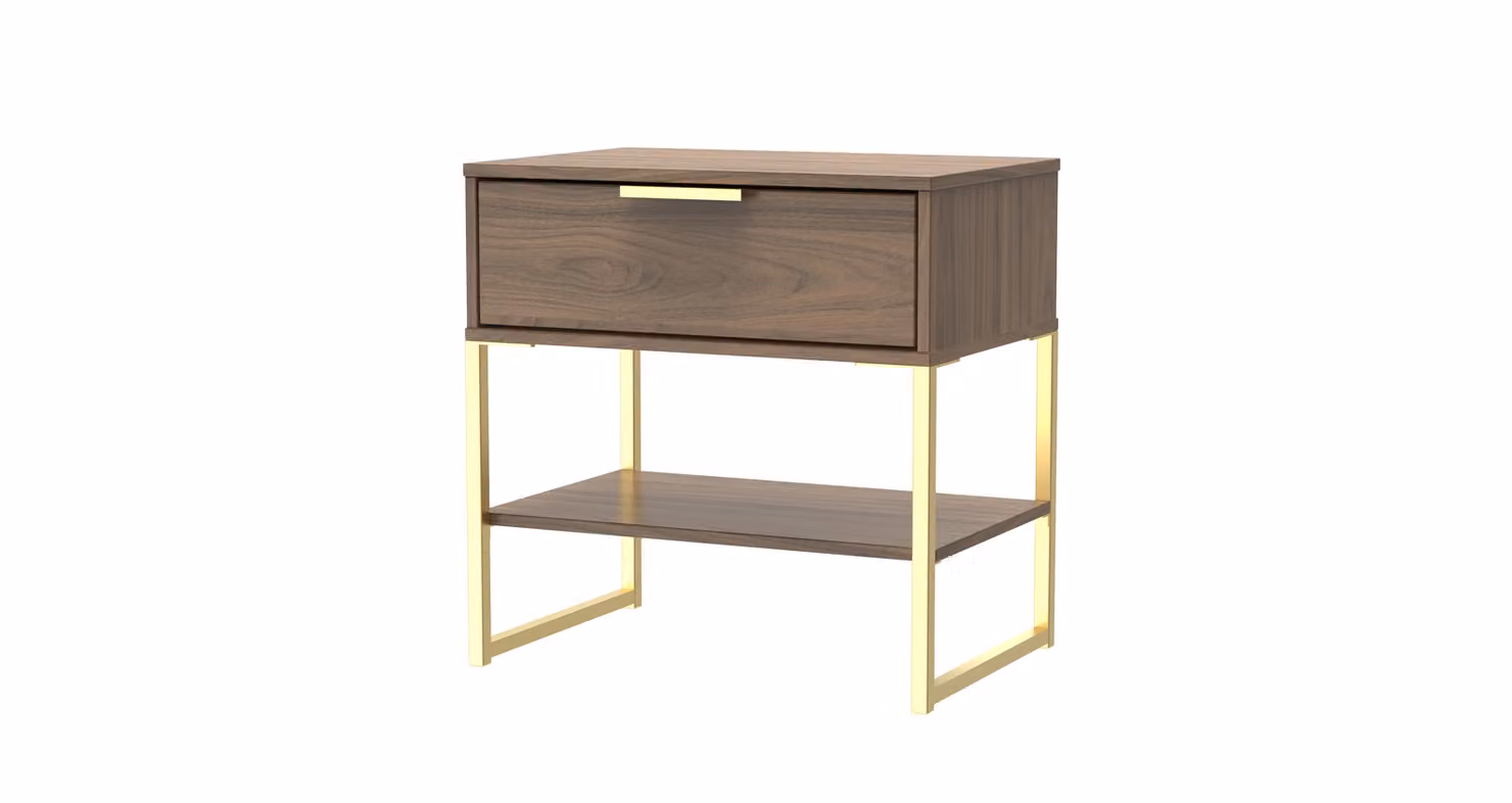 2 U Tamworth Single 1 Drawer Bedside Cabinet in Walnut – 2