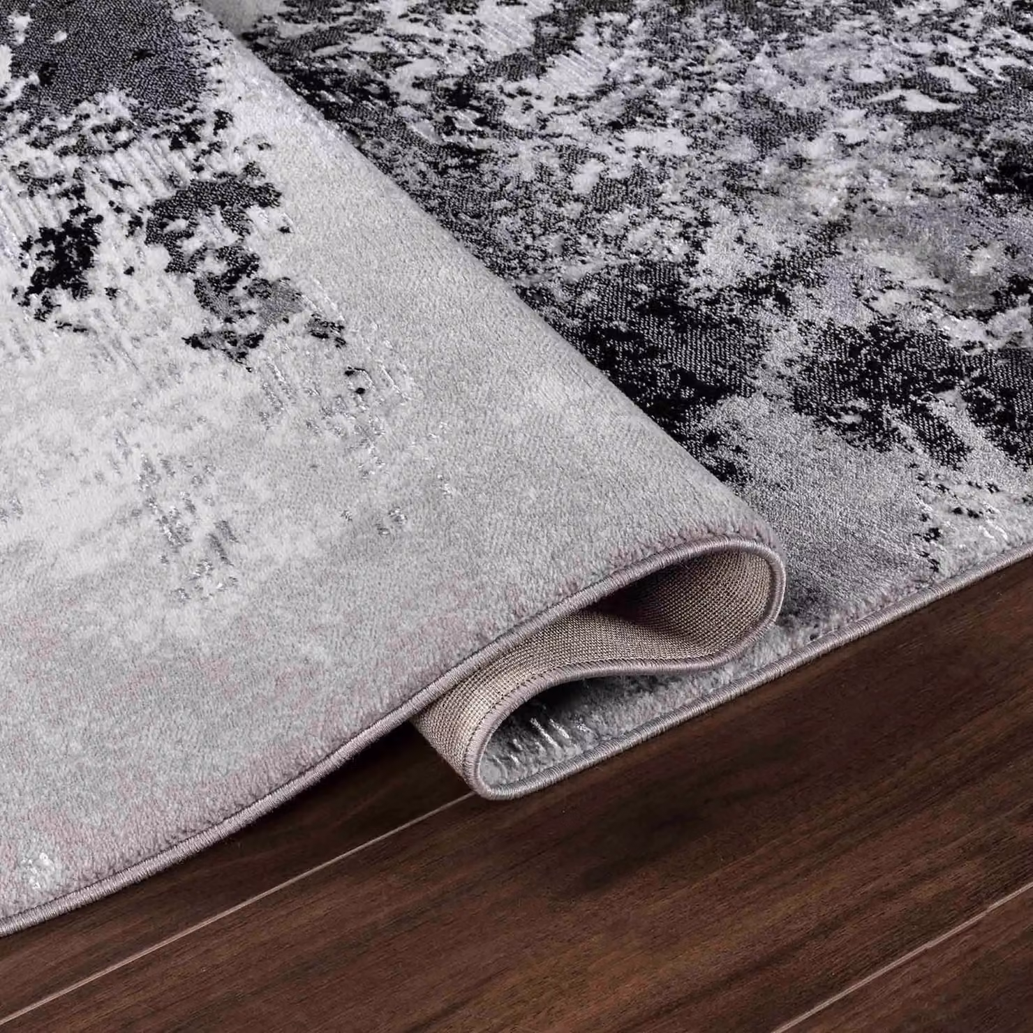 Desire Rugs Serenity Modern Abstract Area Rug in Black, W: 200 cm, D: 290 cm – 4