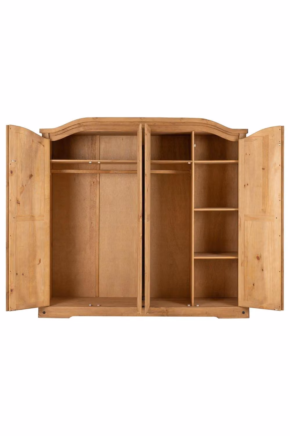 Seconique Corona 4 Door Wardrobe in Brown Waxed Pine – 2