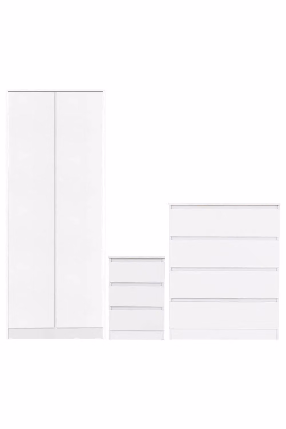 Seconique Malvern Trio Modern Bedroom Furniture Set in Matt White – 2