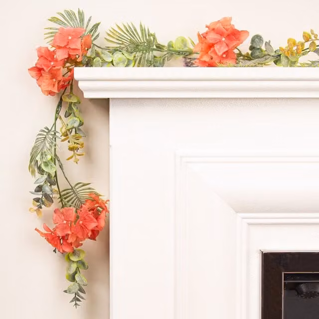 Scottish Everlastings Ltd Tropical Coral Floral Garland Pack of 2, 140 cm