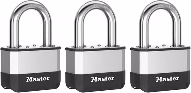 Master Lock Elite Laminated Padlock in Black, 67mm – 1