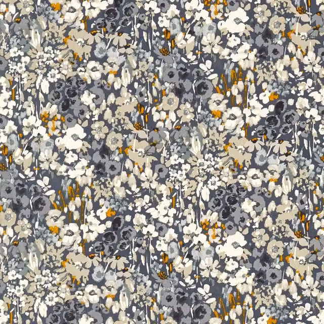 Clarke & Clarke Ennerdale Fabric in Denim Saffron