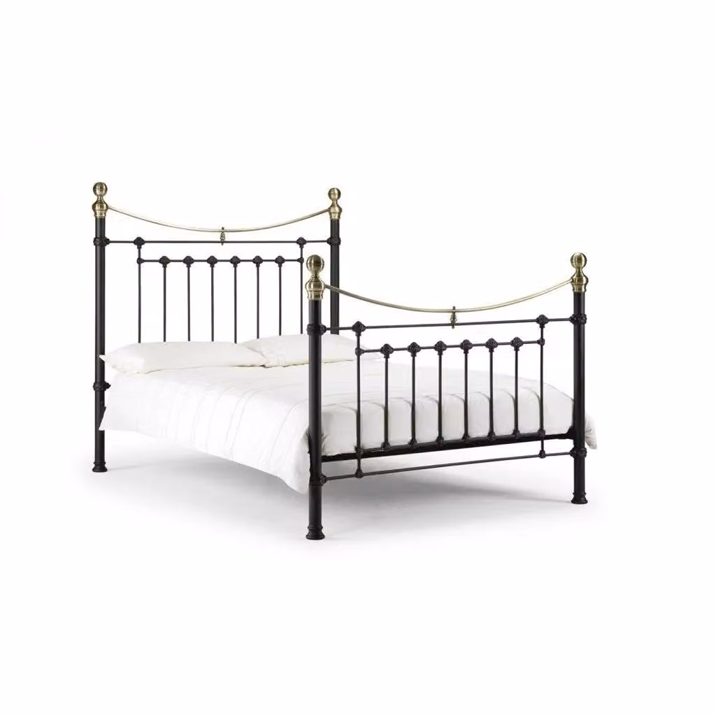 Ashfield Victorian Style Metal Bed Frame in Black and Gold, Size: 180 x 200 cm – 2