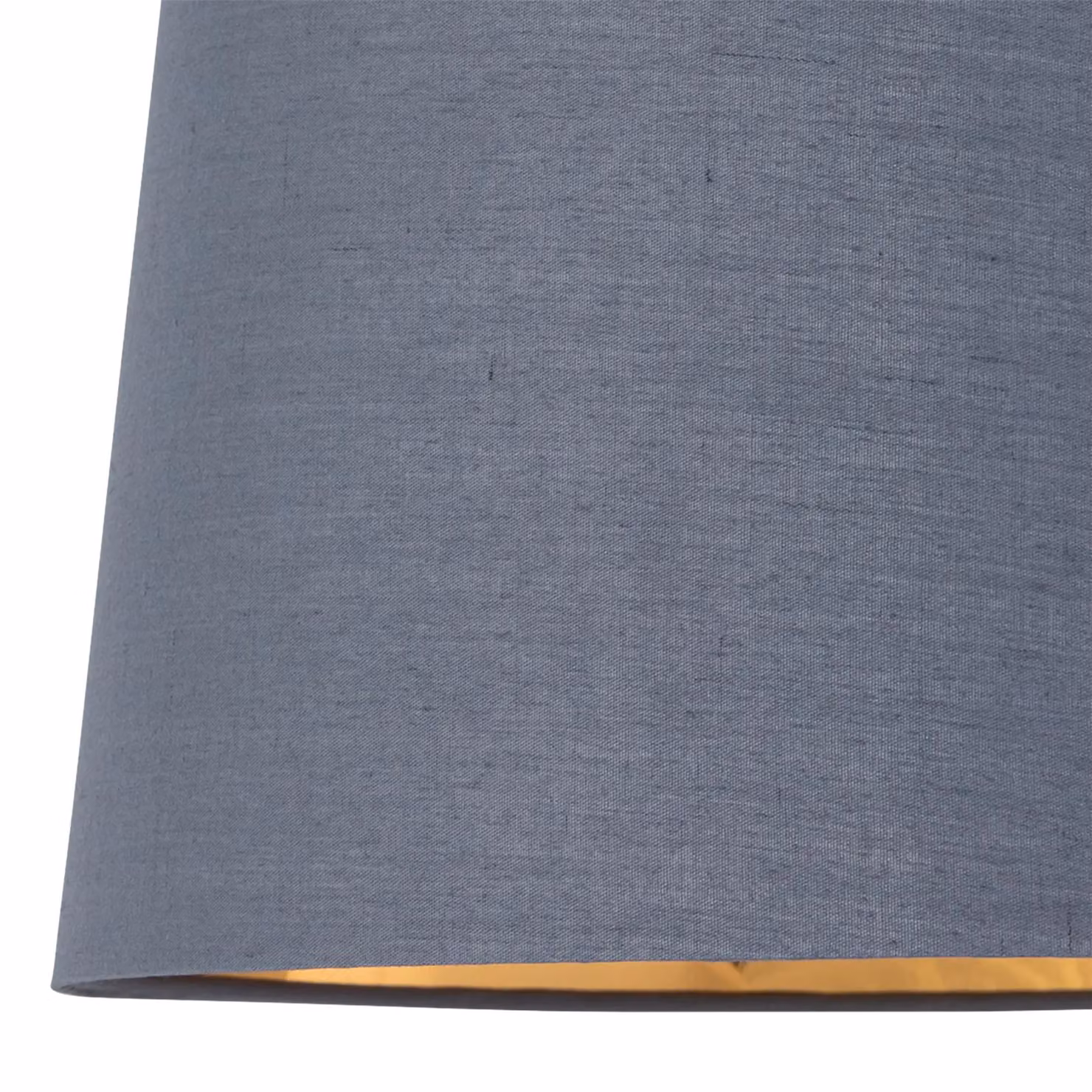 First Choice Lighting Bobbin Table Lamp in White with Grey and Gold Shade – 2
