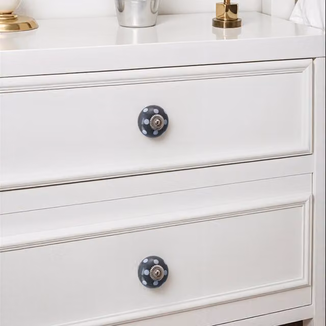Komore Black Ceramic Knob Handle Set