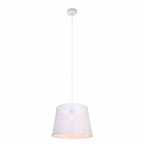 Netlighting Becca White Dome Pendant Ceiling Light with E27 Socket and Adjustable Height