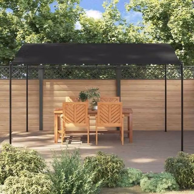 Berkfield Home Regardless Canopy in Anthracite and Black, W: 4 m, D: 3 m – 1