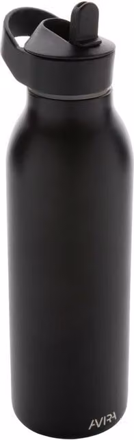 Avira Ara Flip Top Vacuum Insulated Stainless Steel Water Bottle, 500 ml, Black – 1