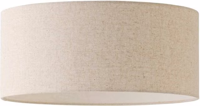 ValueLights Reni Linen Easy Fit Pendant Drum Lamp Shade in Beige, W: 45 cm, H: 20 cm