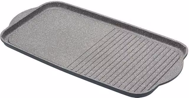 MasterClass Cast Aluminium Dual Griddle Tray, Grey, 51 cm