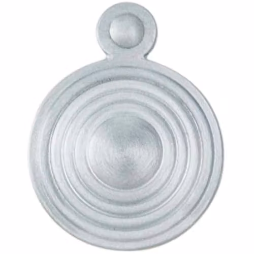 Loops 32mm Round Reeded Lock Profile Escutcheon in Satin Chrome