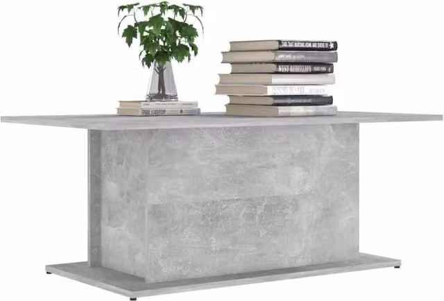 Berkfield Home Decorative Coffee Table in Concrete Grey, W/D/H: 102 x 55.5 x 40 cm – 1