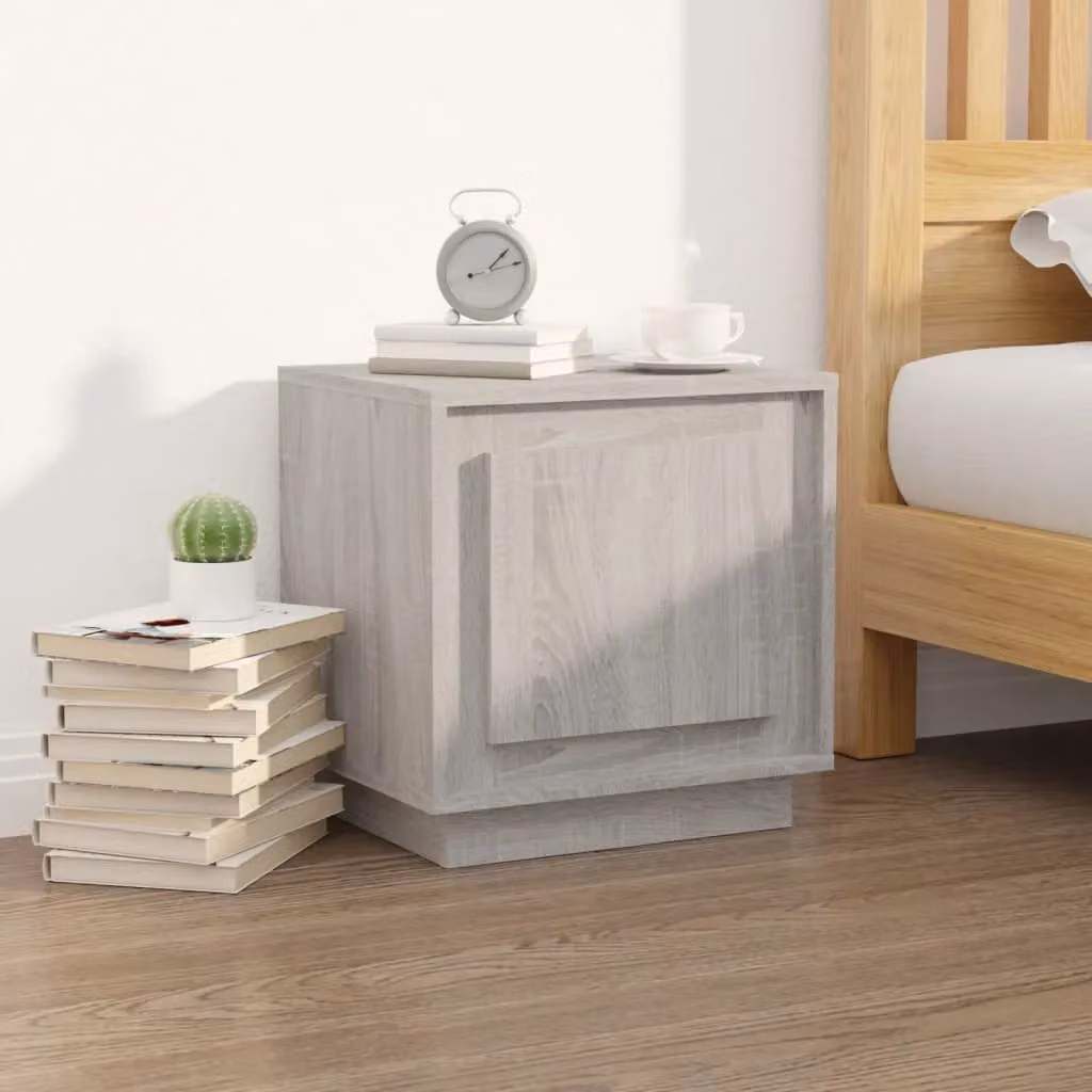 Berkfield Home Set of 2 Grey Sonoma Bedside Cabinets, W/D/H: 44 x 35 x 45 cm – 2