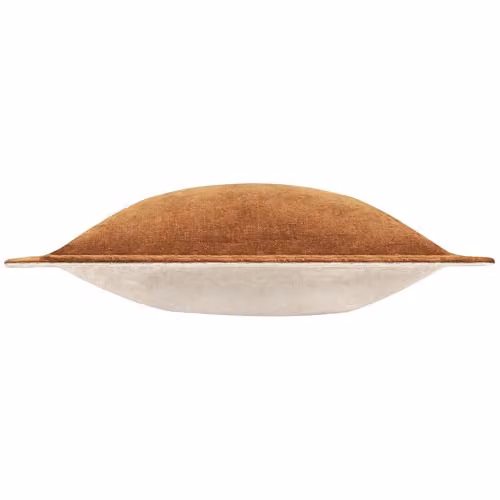 Riva Home Yard Dune Square Chenille and Velvet Cushion in Brown and Orange, W/D/H: 50 x 50 x 50 cm – 2