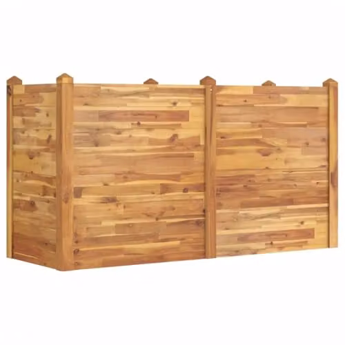 vidaXL Brown Solid Wood Acacia Garden Raised Bed W/D/H: 160 x 60 x 84 cm