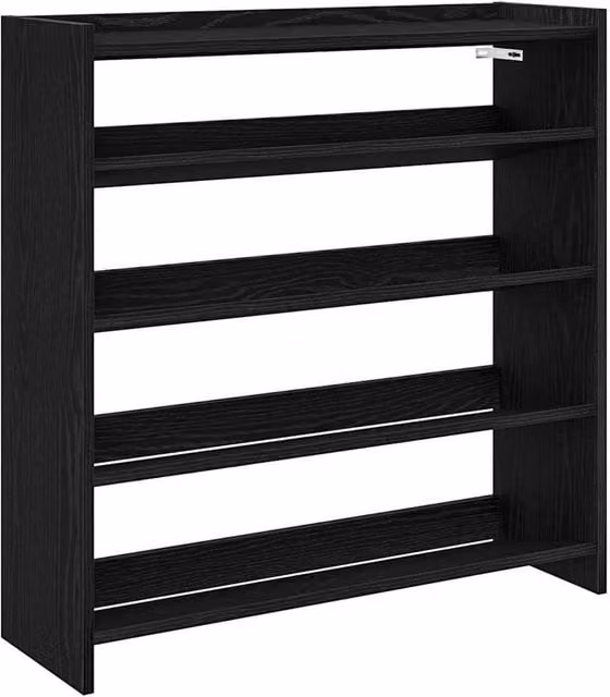 Berkfield Home Black Modern Freestanding Shoe Rack, W/D/H: 80 x 25 x 81 cm