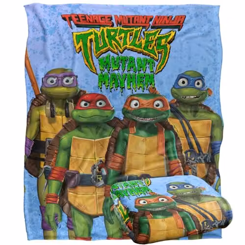 Nickelodeon Teenage Mutant Ninja Turtles Mutant Mayhem Multicolour Soft Fleece Blanket – 2