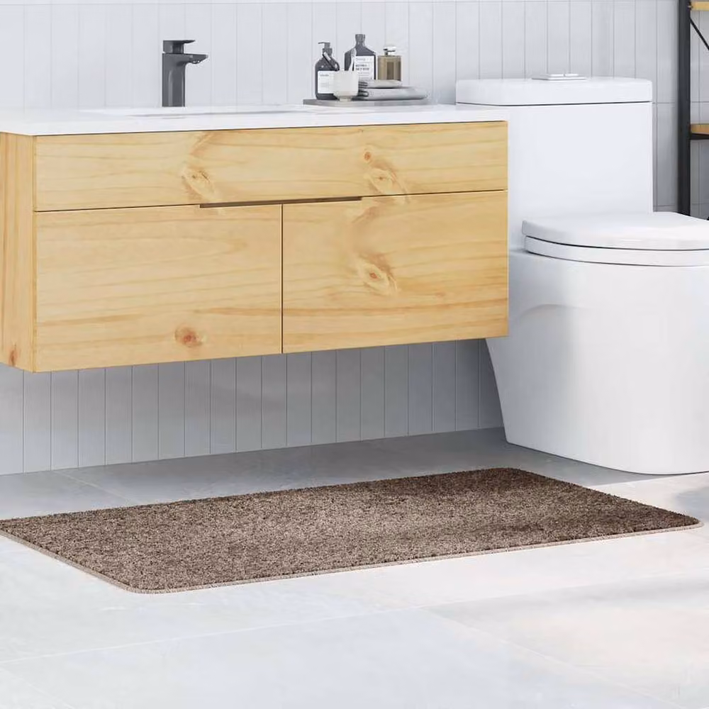 Berkfield Home Rectangular Non-Slip Bath Mat, Brown, W: 70 cm, D: 120 cm – 2