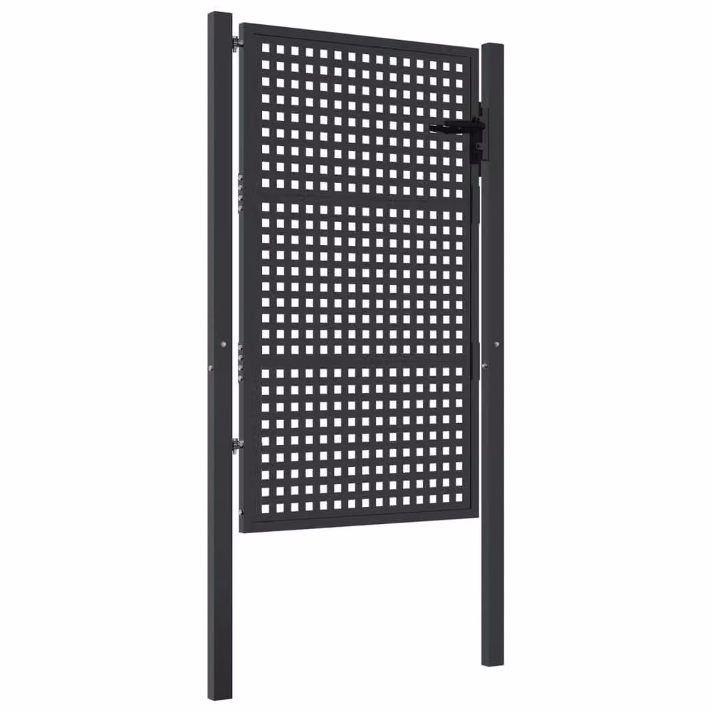 Berkfield Home Steel Wire Mesh Garden Gate in Anthracite, W: 105 cm, H: 200 cm – 2