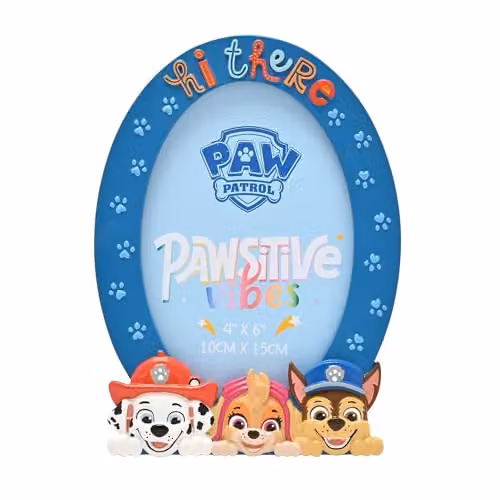 Paw Patrol Hi There Oval Resin Photo Frame, Blue and Multicolour – 2