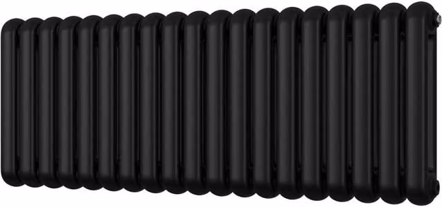 UK Radiators Sherwood Black Round Top Column Radiator, W: 134 cm, H: 50 cm – 1