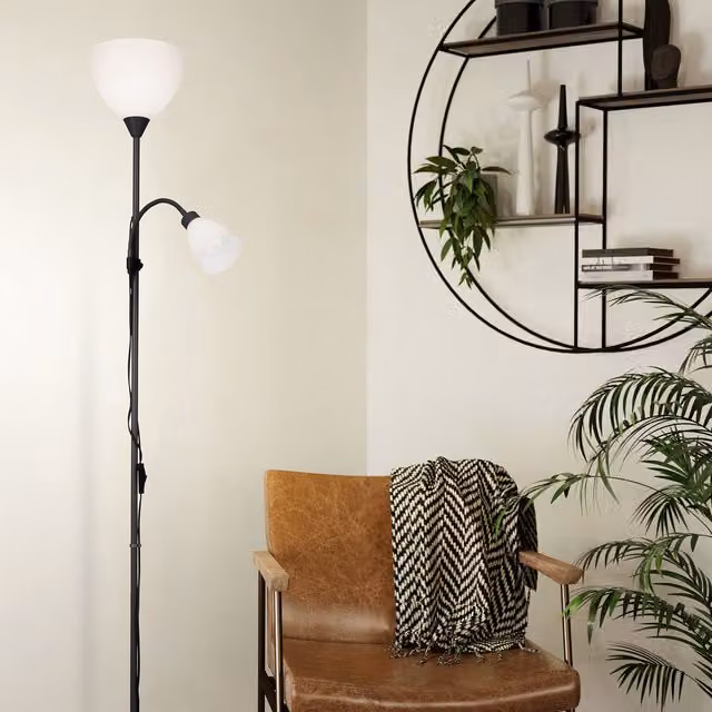 Eglo Basic Montanini-E Modern Black Metal Floor Lamp