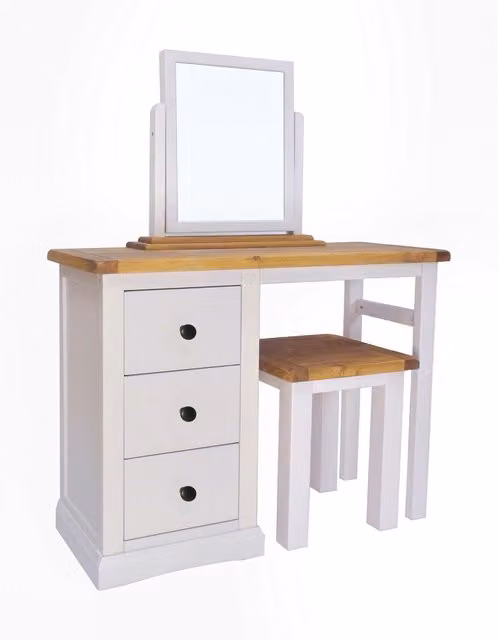 Cabinet Bits Loreo 3 Drawer Dressing Table Set in Grey