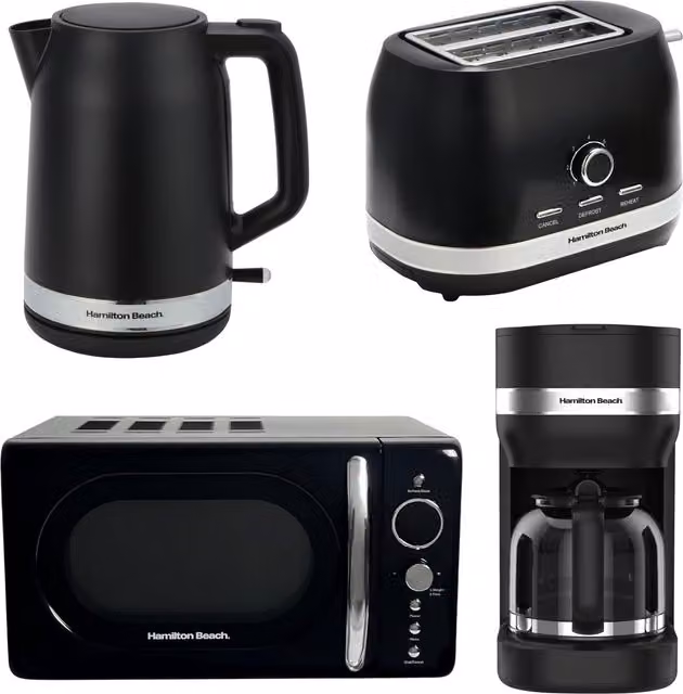Hamilton Beach Black Kitchen Bundle with Glass and Plastic Components
