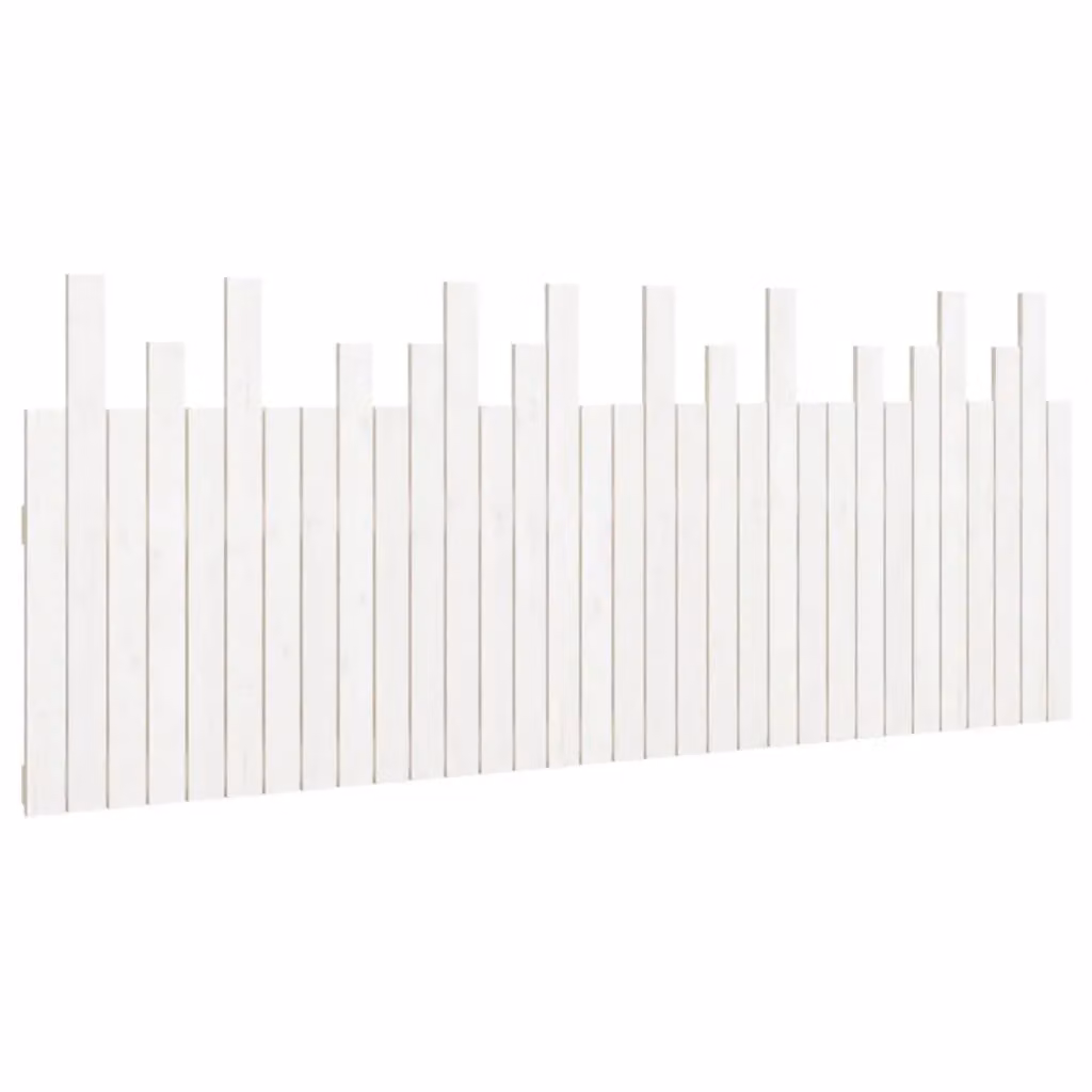 Berkfield Home White Rustic Solid Wood Pine Wall Mount Headboard W/D/H: 204 x 3 x 80 cm – 2