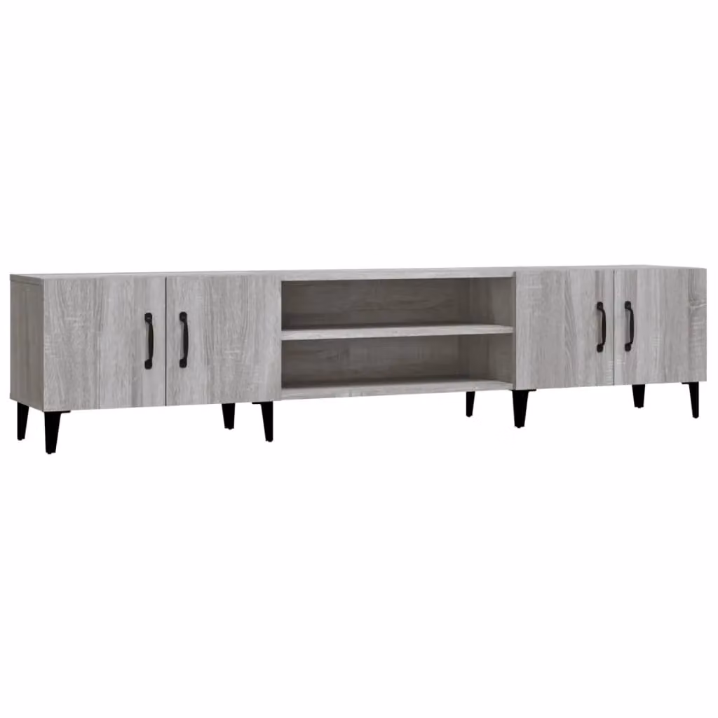 Berkfield Home Modern Grey Sonoma TV Cabinet, W: 180 cm, D: 31.5 cm, H: 40 cm – 2
