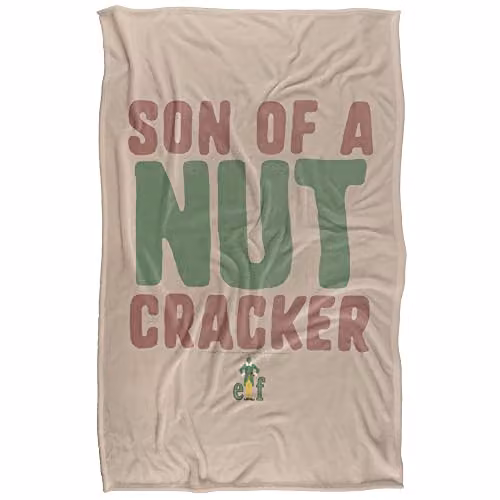 LOGOVISION Elf Buddy Son Of A Nut Cracker Super Soft Fleece Throw Blanket, W/D/H: 91 x 147 cm, Multicolour