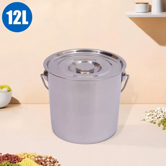 SPETLEK Silver Stainless Steel Food-Grade Catering Container, 12 l – 1
