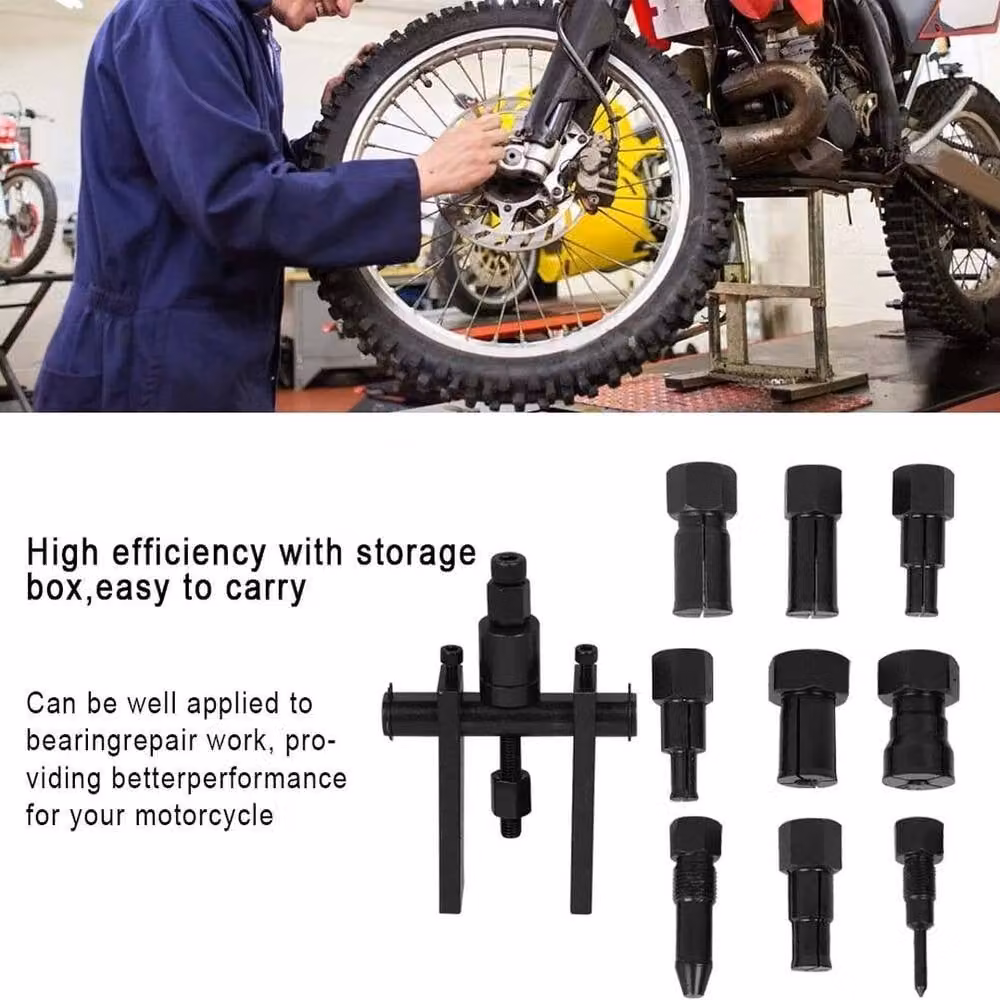 SPETLEK 10X Motorbike Inner Bearing Removal Puller Set in Black – 5