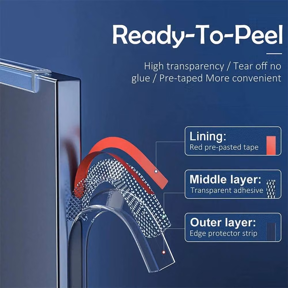 NESTLUNE Self Adhesive Furniture Corner Protector Strip, Clear, W: 52 cm, L: 500 cm – 3