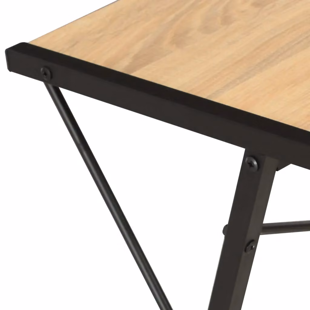Berkfield Home Modern Writing Desk with Shelf in Black and Oak, W/D/H: 116 x 50 x 93 cm – 2