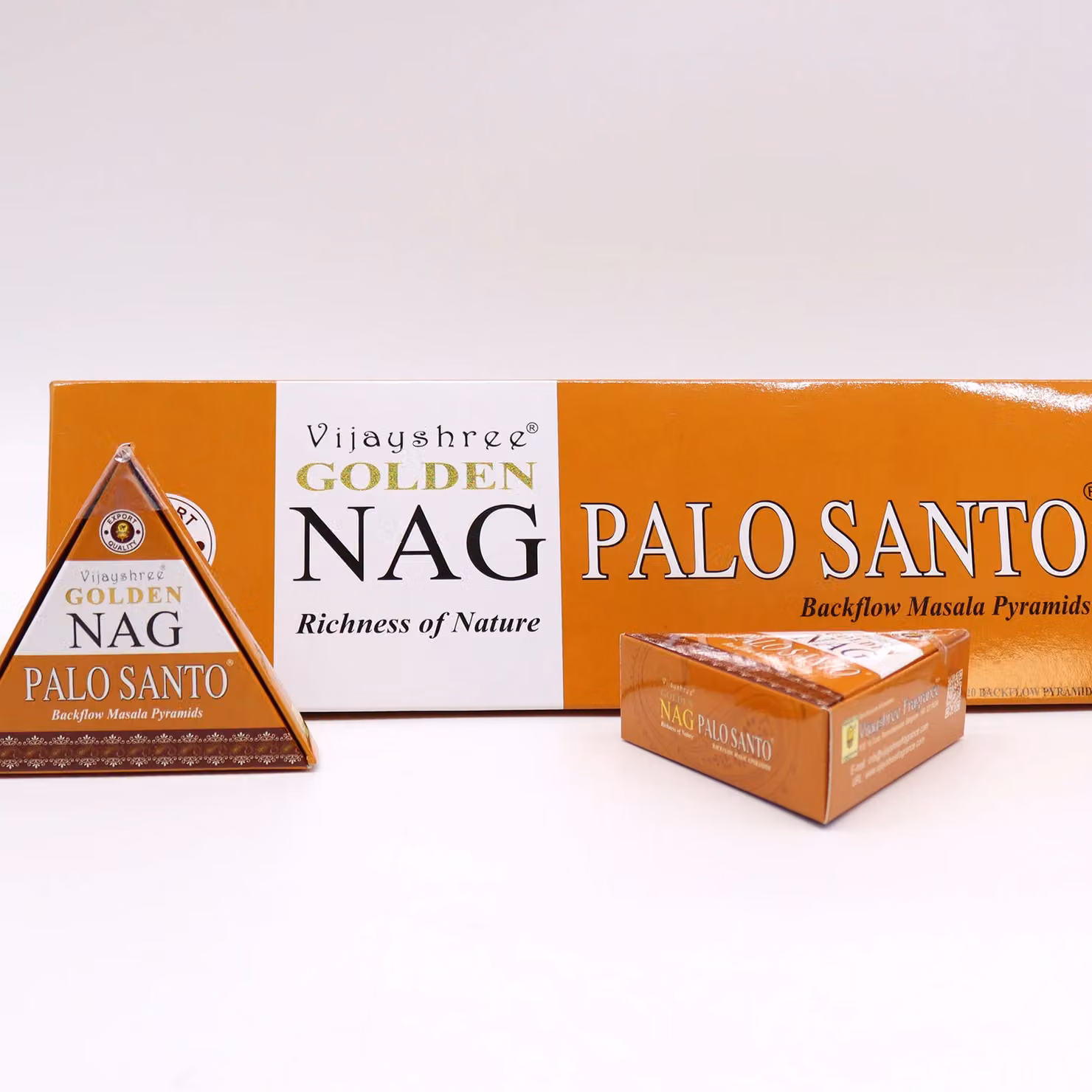 KDMD Jumbo Golden Nag Palo Santo Backflow Incense Cones, Orange, 42g – 4