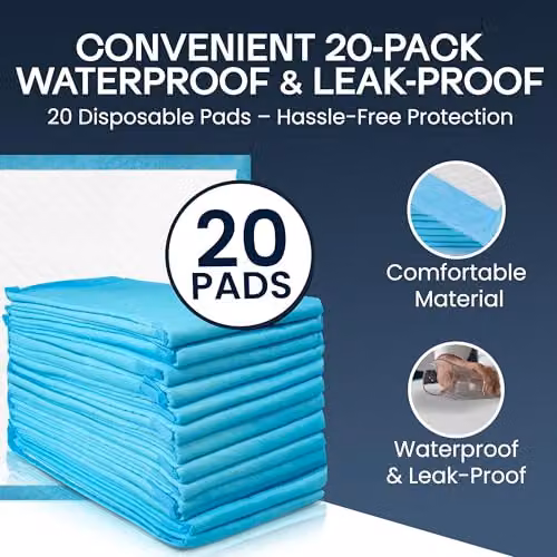 Tanness Disposable Waterproof Incontinence Bed Pads for Adults, Pack of 75, W/D: 90 x 60 cm – 6