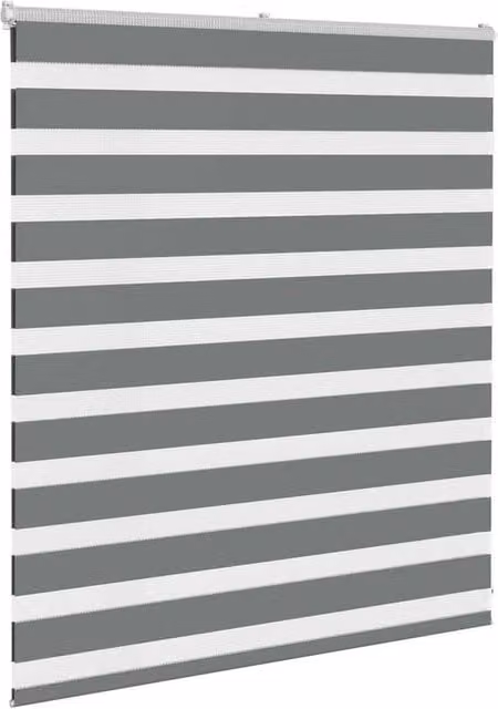 Berkfield Home Elegant Zebra Blind in Dark Grey, W: 135 cm, H: 100 cm – 1