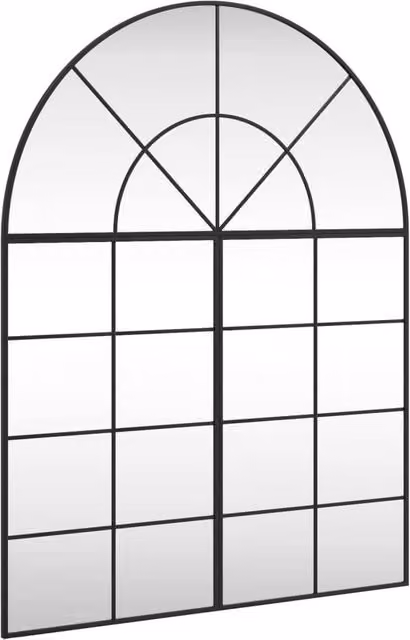 Berkfield Home Minimalist Black Arch Wall Mirror, W: 100 cm, H: 130 cm – 1