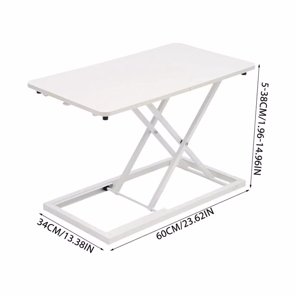 EONLION White Height Adjustable Standing Desk Converter, Width: 100 cm – 2