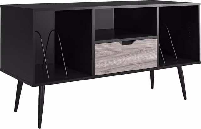Novogratz Modern Matt Black TV Stand